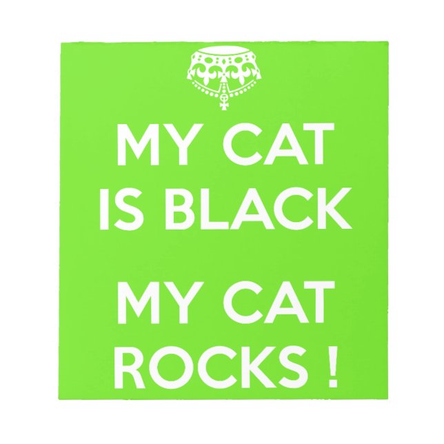 Bloc De Notas Rocas de gato negro (Frente)