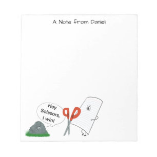 Bloc De Notas Rock, papel, tijeras