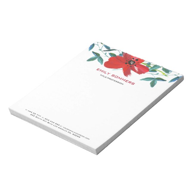 Bloc De Notas Rojo (Lado Izquierdo)