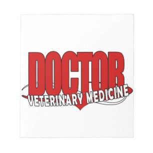 BLOC DE NOTAS ROJO GRANDE DE LA VETERINARÍA DEL MÉDICO