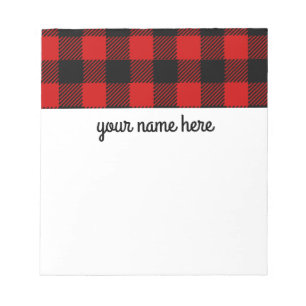 Bloc de notas rojo personalizado