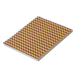 Bloc De Notas Rojo y Dorado Glitter Zig Zag