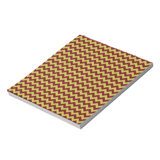 Bloc De Notas Rojo y Dorado Glitter Zig Zag (Lado Izquierdo)