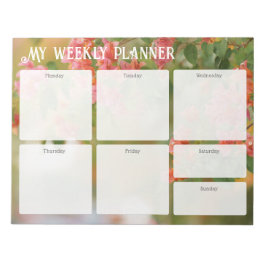 Bloc De Notas Romantic Summer Bougainvillea Weekly Planner