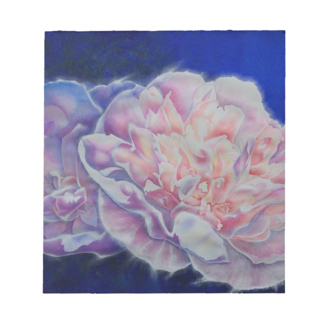 Bloc De Notas Romántico elegante color rosa azul pastel (Frente)