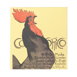 Bloc De Notas Rooster Steinlen Cocorico Arte francés