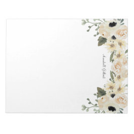 Bloc De Notas Rosa acuático moderno Jardín Vegetación floral