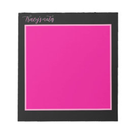 Bloc De Notas Rosa Caliente y Moderno Elegante