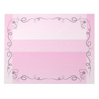 Bloc De Notas Rosa de belleza flotante Notepad grande