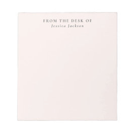 Bloc De Notas rosa de leche de la mesa de