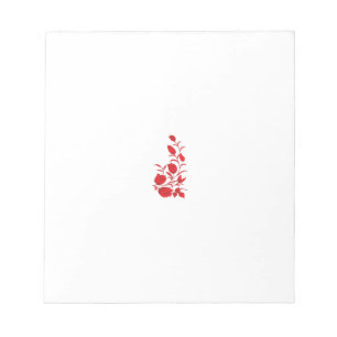 Bloc De Notas Rosa Madder, diseño floral de Thunderbird