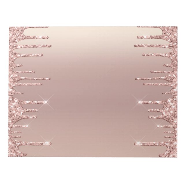 Bloc De Notas Rosa Oro Purpurina Rubor Perforaciones de espuma M (Frente)