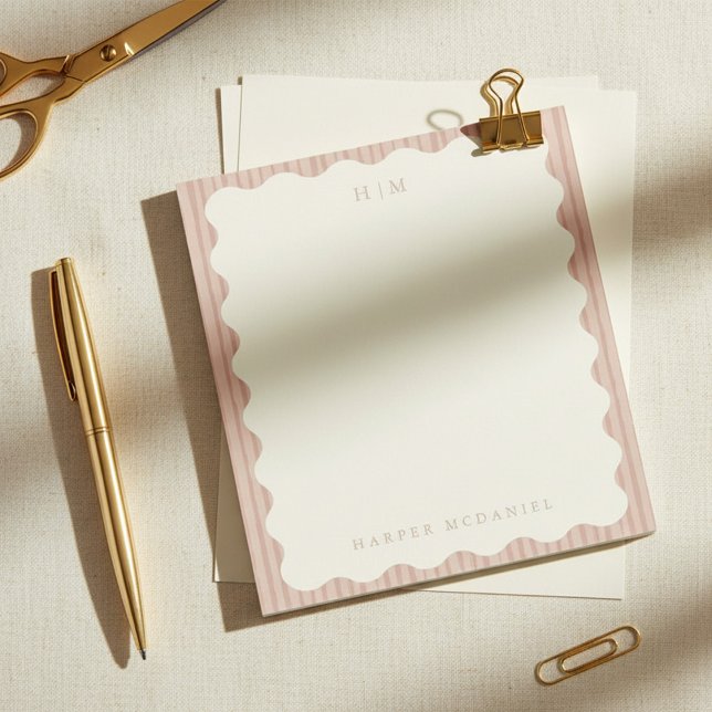 Bloc de notas rosa personalizado minimalista moder (Subido por el creador)