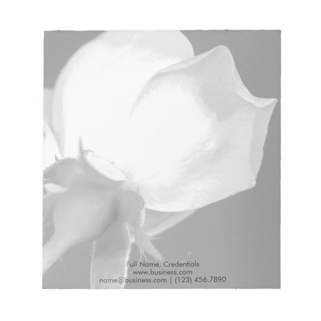 Bloc De Notas Rosa personalizado, sencillo y elegante, negro y b (Frente)