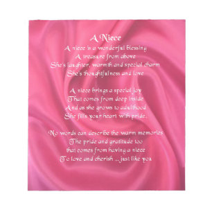 Bloc De Notas Rosa - poema de la sobrina