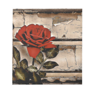Bloc De Notas Rosa Roja Rústica De Madera Rústica De Barn De Gru