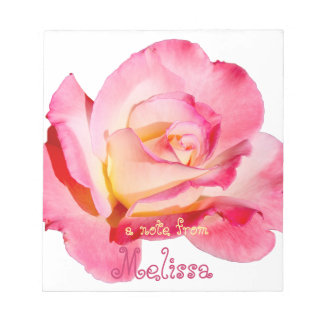 Bloc De Notas Rosa rosa bonito personalizada