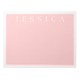 Bloc De Notas Rosa Rosa claro | Su nombre