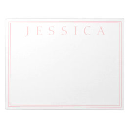 Bloc De Notas Rosa Rosa claro | Su nombre