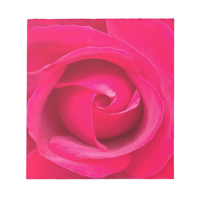 Bloc De Notas Rosa Rosa Roja Romántica (Frente)