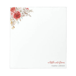 Bloc De Notas Rosa Rústico Personalizado