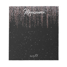 Bloc De Notas Rosa Silver personalizado de lujo Moda dorada negr