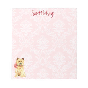 Bloc De Notas Rosa Valentine Cairn Terrier Notepad