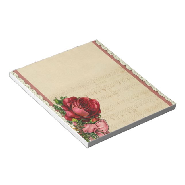 Bloc De Notas Rosa Vintage (Lado Derecho)