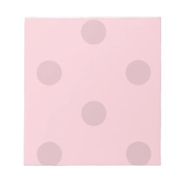 Bloc de notas rosado de Polka Dot Rubor