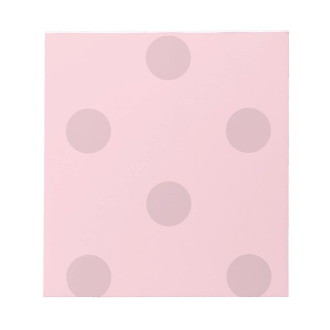 Bloc de notas rosado de Polka Dot Rubor (Frente)