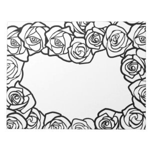 Bloc De Notas Rosas blancas Girly Vintage