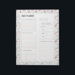 Bloc De Notas Rosas de acuarela Bouquet Daily Planner Pages<br><div class="desc">Rosas acuarelas Bouquet 40 Páginas Al Día Planner. Rosas de acuarela románticos con fondo de patrón rayado Bouquet. El diseño romántico de los cubrecamas de agua. Puede agregar un nombre personalizado para realizar diseños de fondo personalizados. Agradable rosa rosa rosa Vintage color de agua flor ramo con rayas, nombre en...</div>