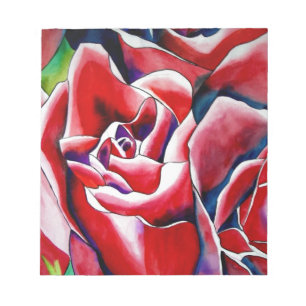 Bloc De Notas Rosas de arte originales de acuarela rosa