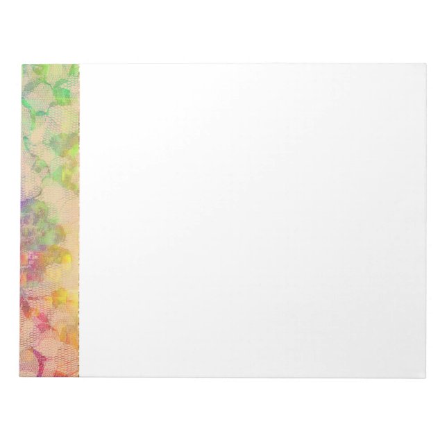 Bloc De Notas Rosas de Fluoro Lace (Frente)