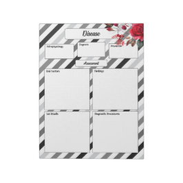 Bloc De Notas Rosas en franjas _ Enfermedad Temp 1