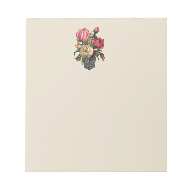 Bloc De Notas Rosas Flor Victoriana florida ramo de rosa (Frente)