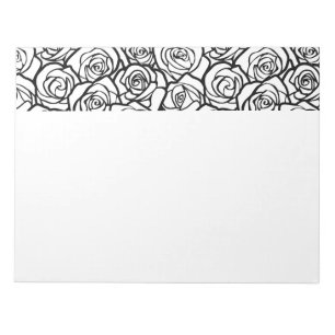 Bloc De Notas Rosas negras y blancas de Girly Vintage