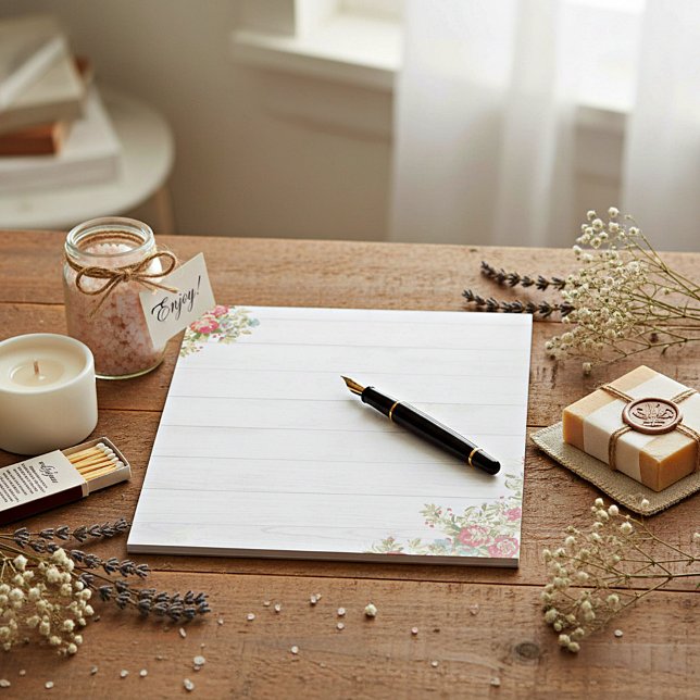 Bloc De Notas Rosas rojas sobre madera (Subido por el creador)