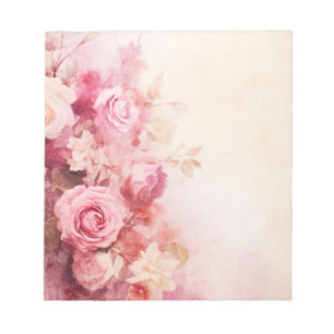 Bloc De Notas Rosas Rosadas Vintage
