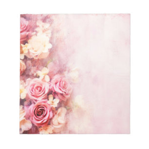 Bloc De Notas Rosas Rosadas Vintage