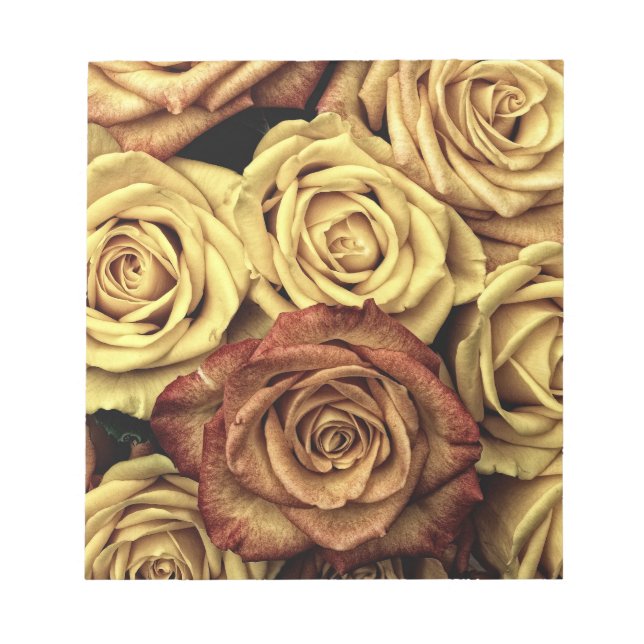 Bloc De Notas Rosas Sepia Tintados (Frente)