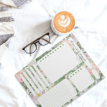 Bloc De Notas Rosas Vintage Daily Planner Notes and To Do List<br><div class="desc">Vintage Retro Pink Roses Daily Planner Notes and To Do List</div>