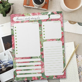 Bloc De Notas Rosas Vintage Daily Planner Notes and To Do List