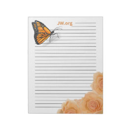 Bloc De Notas Rosas y mariposa JW de 40 páginas
