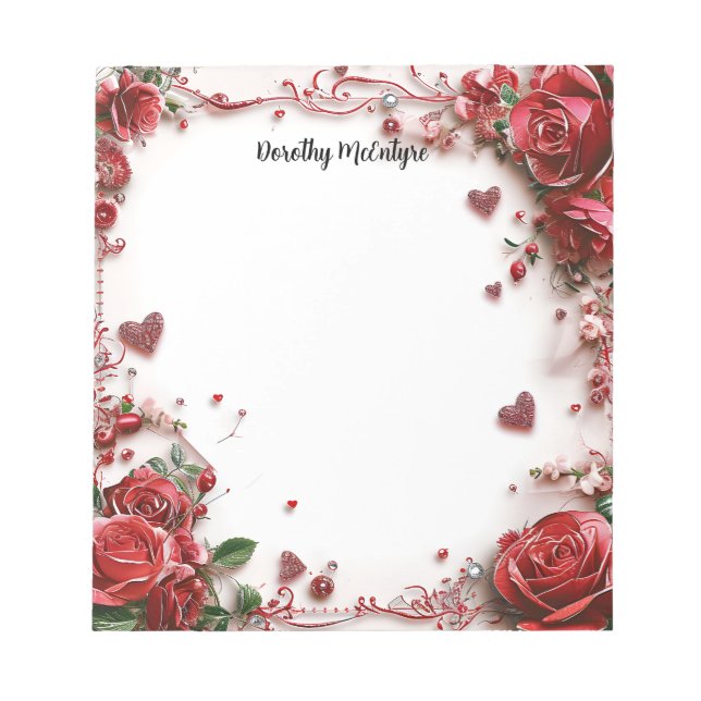 Bloc De Notas Roses rojos (Frente)