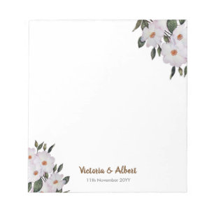 Bloc De Notas Roses rosas color agua Ballerina Boda de arte flor