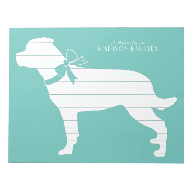 Bloc De Notas Rottweiler Dog Puppy Rottie (Frente)