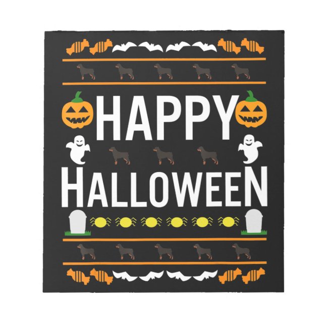 Bloc De Notas Rottweiler Halloween Lazy Ugly Costume Camiseta De (Frente)