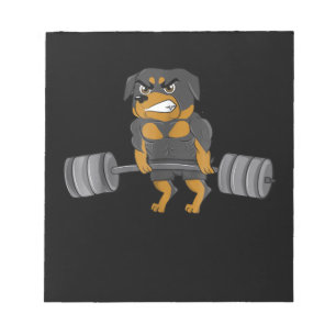 Bloc De Notas Rottweiler Halterofilia Bodybuilding Dog