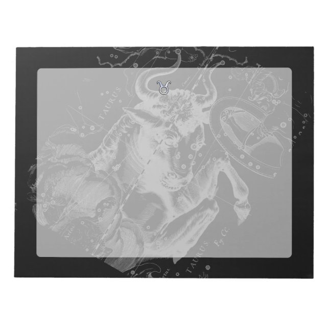 Bloc De Notas Rótulo cromado como Taurus en Hevelius (Frente)